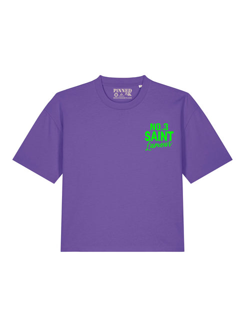 Boxy T-shirt Saint L'amour Neon Green Velvet